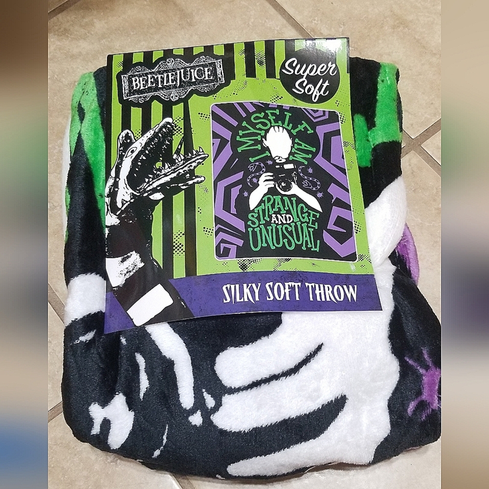 Beetlejuice 46 x 60 Inch Silky Soft Throw Blanket